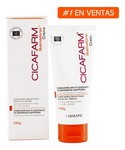 Imagen 1 de 6 de Crema Cicatrizante Para Quemaduras Superficiales Cicafarm Q