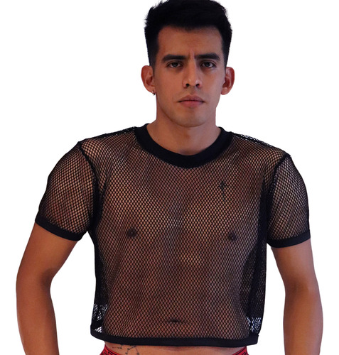 Viced Man Crop Top De Hombre Ropa Mesh Deportiva