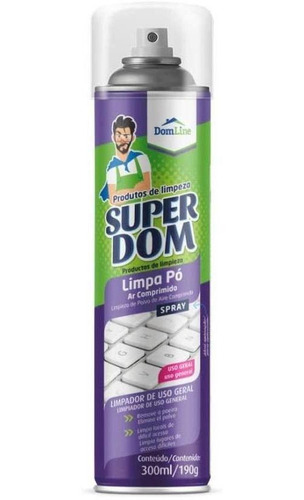 Limpa Pó Ar Comprimido Domline Spray 300ml Teclados Pcs