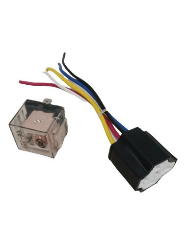 Rele Transparente Universal 5 Pines 100 Amp. Con Conector De