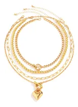 Comprar Juego 4 Collares Elegantes Con Corazón.