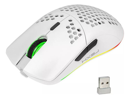 . Ratón Inalámbrico Para Juegos Hxsj T66 Rgb 2.4g Con