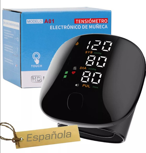 Monitor De Presión Arterial De Muñeca Español Voz Recargable