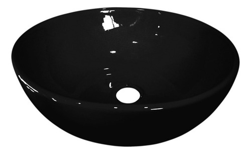 Bacha De Apoyo Loza Negro Brillante Daccord Modelo Agus