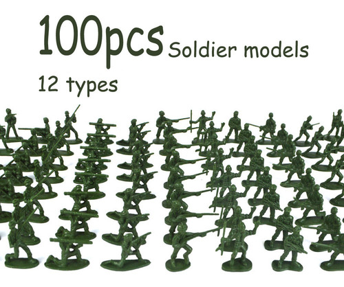 100pcs Soldado Militar Hombres Juguete 6308