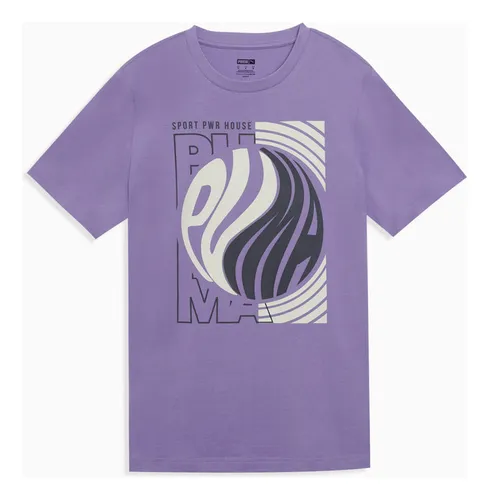 comprar Polera Puma Graphics Box Trend Tee Morado Hombre