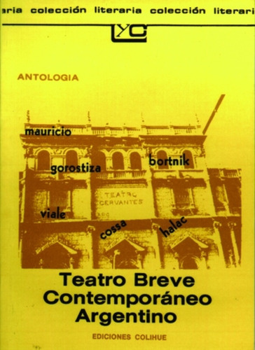Teatro Breve Contemporáneo Argentino - Antologia