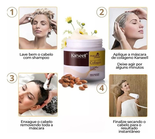 Kit Karseell Collagen Máscara E Progressiva Liso Imediato