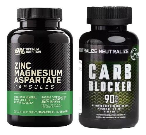 Oferta Zinc Magnesium Aspartate Zma + Carb Blocker Bloq Carb