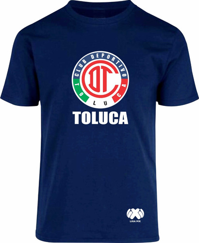 Playera Modelo Deportivo Toluca Liga Mx Estampado En Vinil