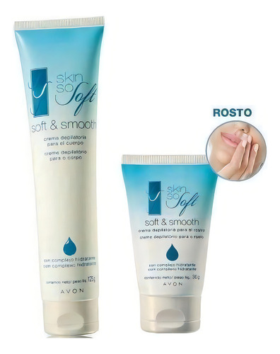 Kit Depilatório Para Corpo E Rosto Skin So Soft Avon