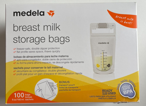 Medela 100 Bolsas Almacenamiento Leche De 180ml