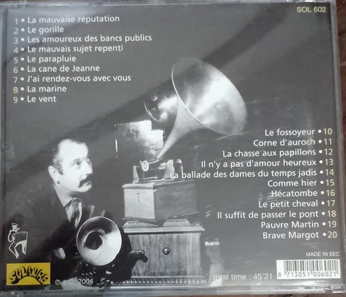 Georges Brassens Le Gorille - Cd - Soldore - Made France (Usado)
