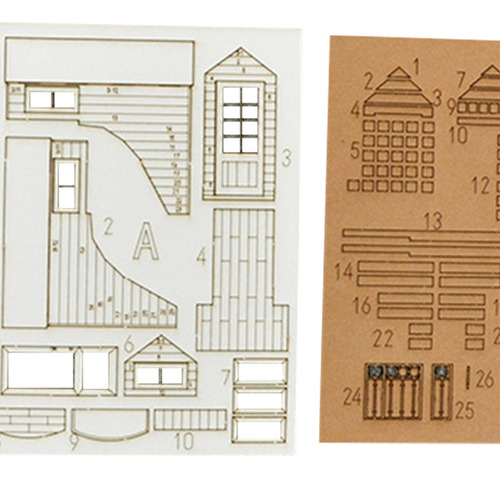 1/35 Kits De Construção De Modelo De Casa Arquitetura Cena