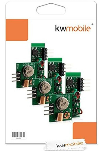 3x Kwmobile 433 Mhz Transmisor Transmisor Modulo Inalambri
