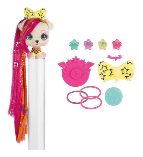 Imagen 6 de 10 de Vip Pets Mascotas Sorpresa Botella Con Pelo Serie 2 Glitter