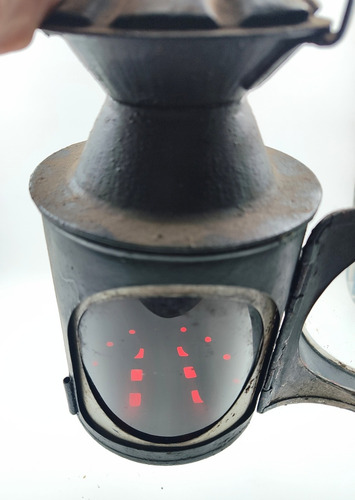 Lampara Farol Señalero + Mechero Antiguo - Ferrocarril (Usado)