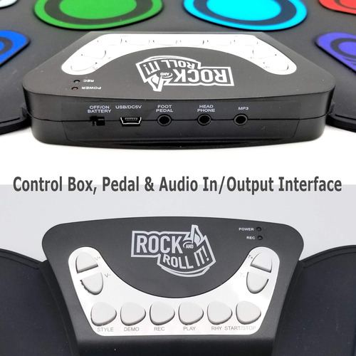 Rock And Roll - Codedrum. Batería Portátil Enrollable Para N