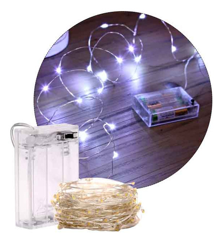 Luces Hada Led A Pilas (no Incluidas ) De 10 Metros