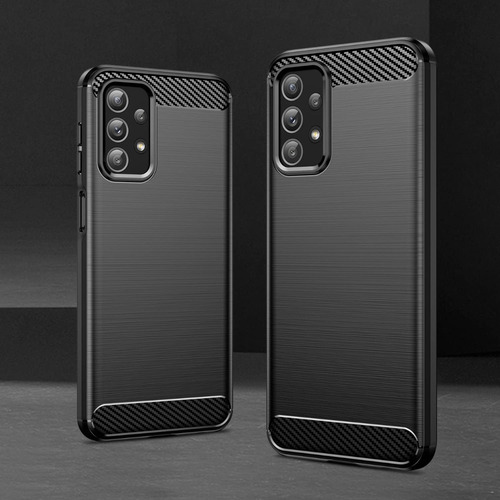 Mica + Funda Para Galaxy Tpu Textura Fibra De Carbón (co)