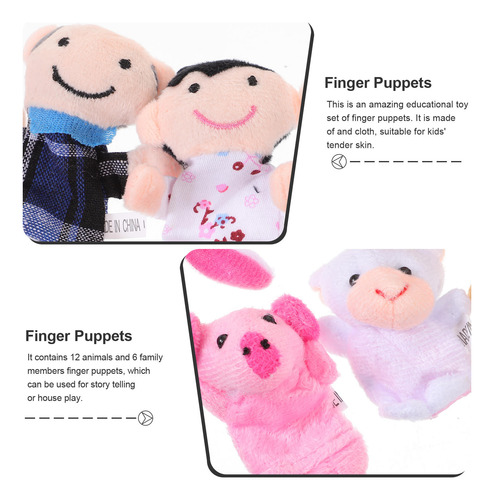 18 Juguetes Educativos Finger Puppets Story Time Finger Pupp