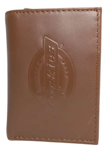 Billetera Trifold De Cuero Para Hombres Dickies - Marron