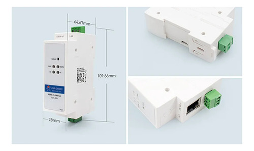 Conversor Rs485 Para Ethernet Tcp/ip Usr-dr302 Modbus