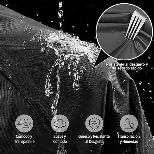Poncho Impermeable 3 En 1 Con Capucha Impermeable Y Color Talla