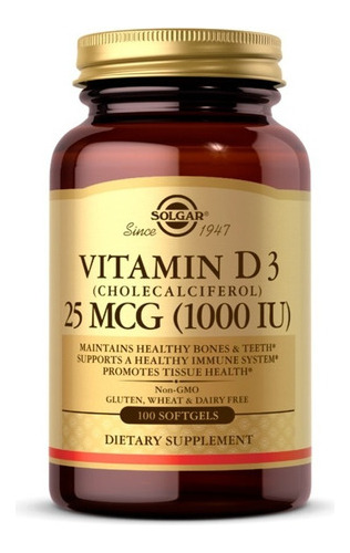 Vitamina D3 1 000 Ui 100 Softgels