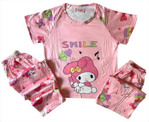 Pijama Infantil Importado 3 Piezas Animado Personajes Dibujo