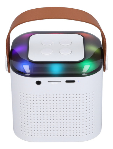 Mini Máquina De Karaoke Blanca Y Blanca Con 2 Micrófonos Ina