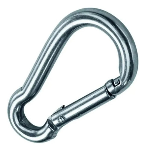 Imagen 6 de 6 de Mosqueton Gancho Galvanizado 4x40mm Reforzado Resistent 10un