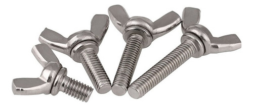 5 Parafuso Aço Inox Rosca M6 X 20mm Com Cabeça Borboleta