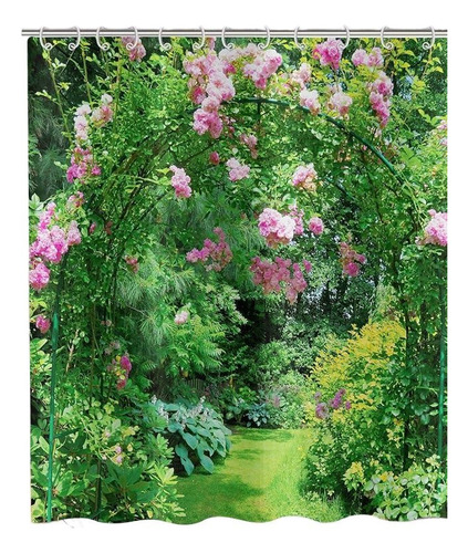 Dmm Cortina Ducha Para Jardín, 180 X 180 Cm, Impermeable Y