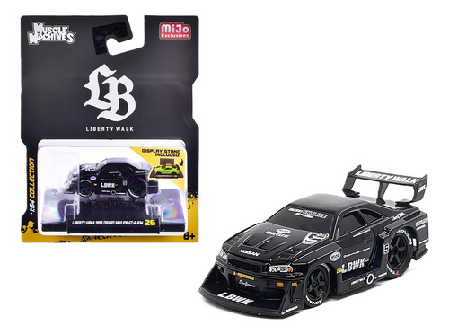 Maisto Muscle Machines Nissan Skyline Gt-r R34 Liberty Walk Color Negro
