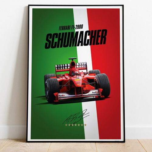 Cuadro Michael Schumacher 30x42 Marco + Lamina + Vidrio 01