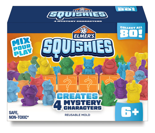 Elmer's Squishies Figuras Esponjosa Kit De 4 Personajes Nvd1