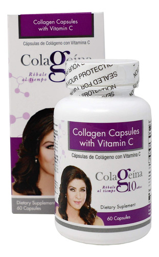 Colageina 10 Cpsulas De Colgeno Con Vitamina C, 60 Unidades,