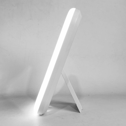 Espejo Rectangular Maquillaje Make Up Luz Led Usb Pilas Bz3 Marco Blanco Rj2417