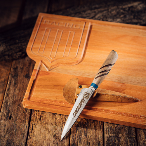 Tabla Asado Racing Y Cuchillo Asado De La Academia