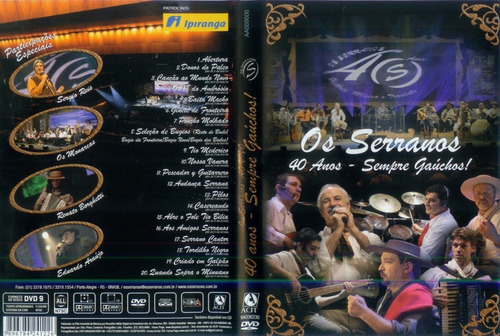 Imagem 4 de 8 de Cd/dvd Gaúcho Da Fronteira 50 Anos + Dvd Os Serranos 40 Anos