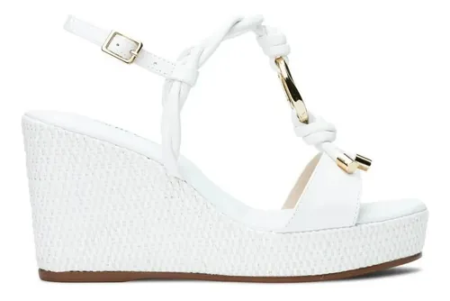 Sandalia anabela cheap bebece branca