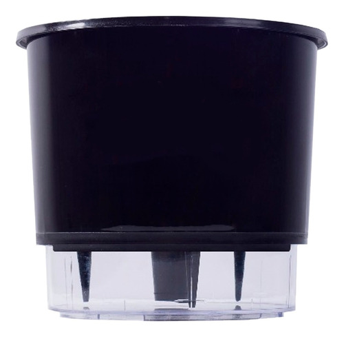 Imagem 2 de 7 de Kit 3 Vaso Raiz N2 12x11 Autoirrigável Preto Substrato 023p