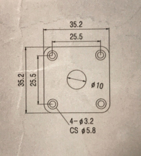 Portajack Cuadrado Plano Sambong Hj015c Hj015 Les Paul