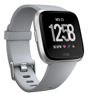 Smartwatch Fitbit Versa 1.34" caja de aluminio anodizado gray, malla gray de elastómero y aluminio anodizado FB505
