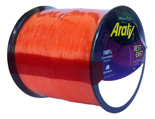 Linha Mono Araty Best Cast 115g 0,40mm Laranja - Mazzaferro