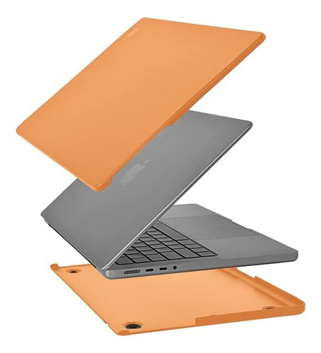 Funda Leather Shield Case Wiwu Para Macbook Pro 13 Brown