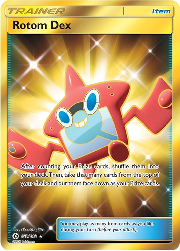 Cartas Pokemon Item Rotom Dex 159/149 Full Art Secret Sum