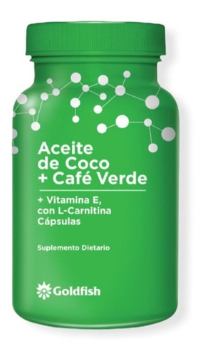 Imagen 1 de 5 de Aceite De Coco + Cafe Verde - Goldfish X 30 Capsulas