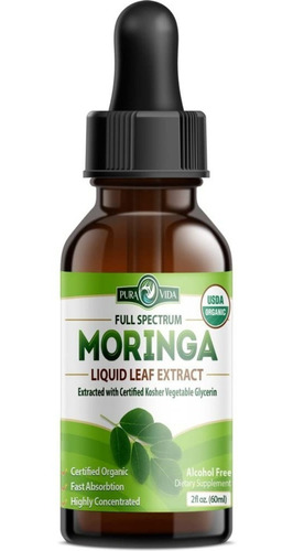 Moringa Orgánica 60ml - Pura Vida - mL a $4809